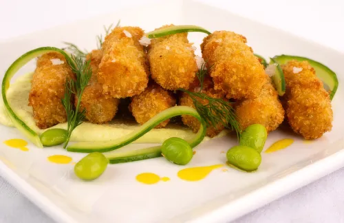 Cod Croquettes with Edamame Aïoli
