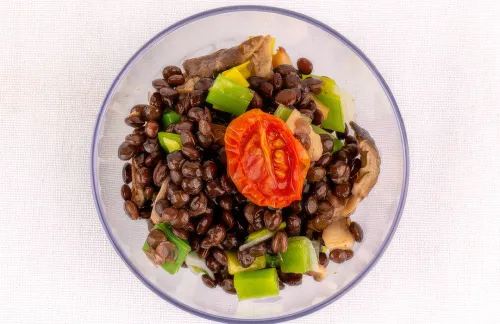 Mixed Mushroom and Lentil Verrine